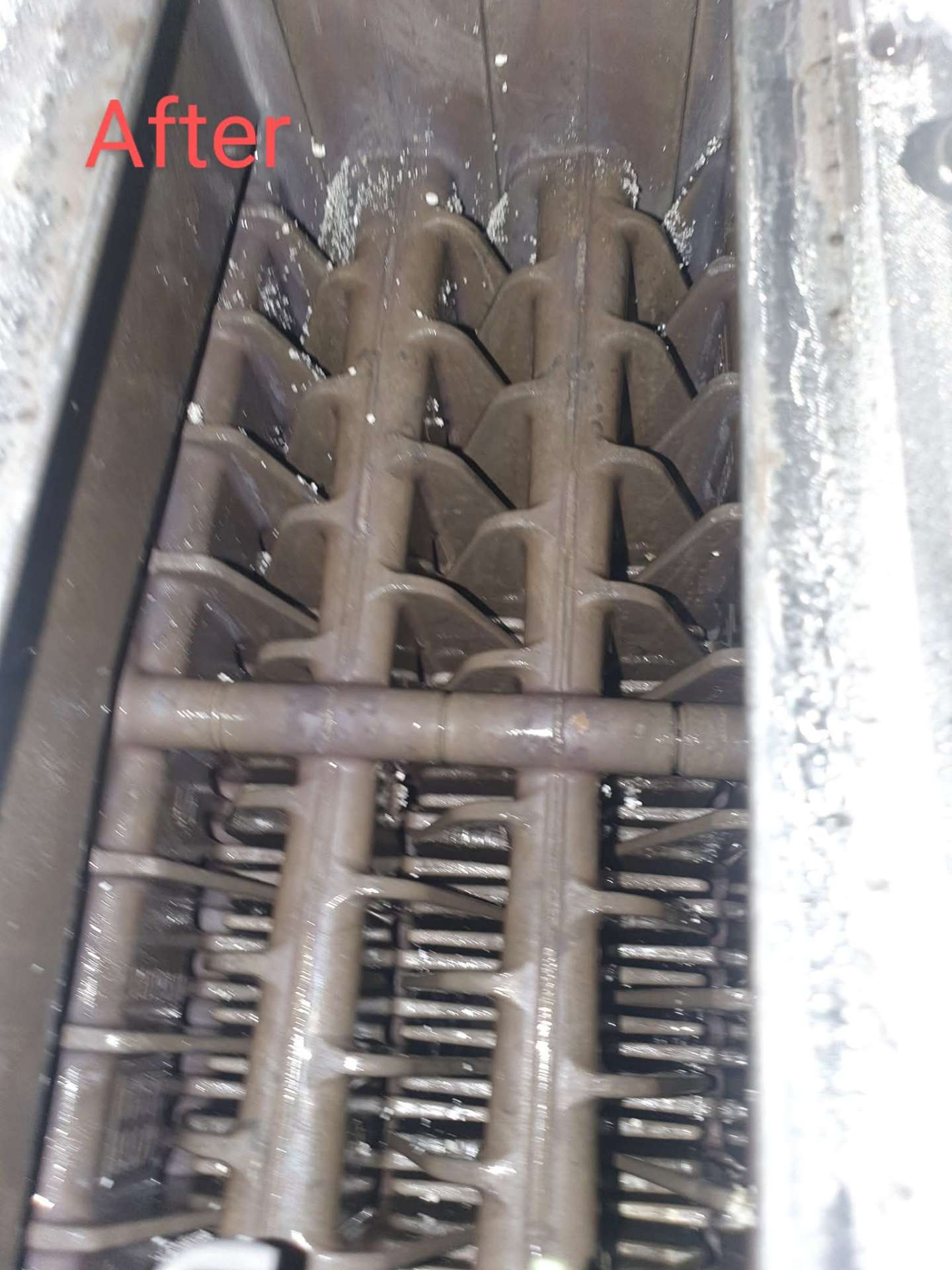System & Regular Boiler Servicing in Offerton - System boiler heat exchanger fins clean and free of debris after full service
