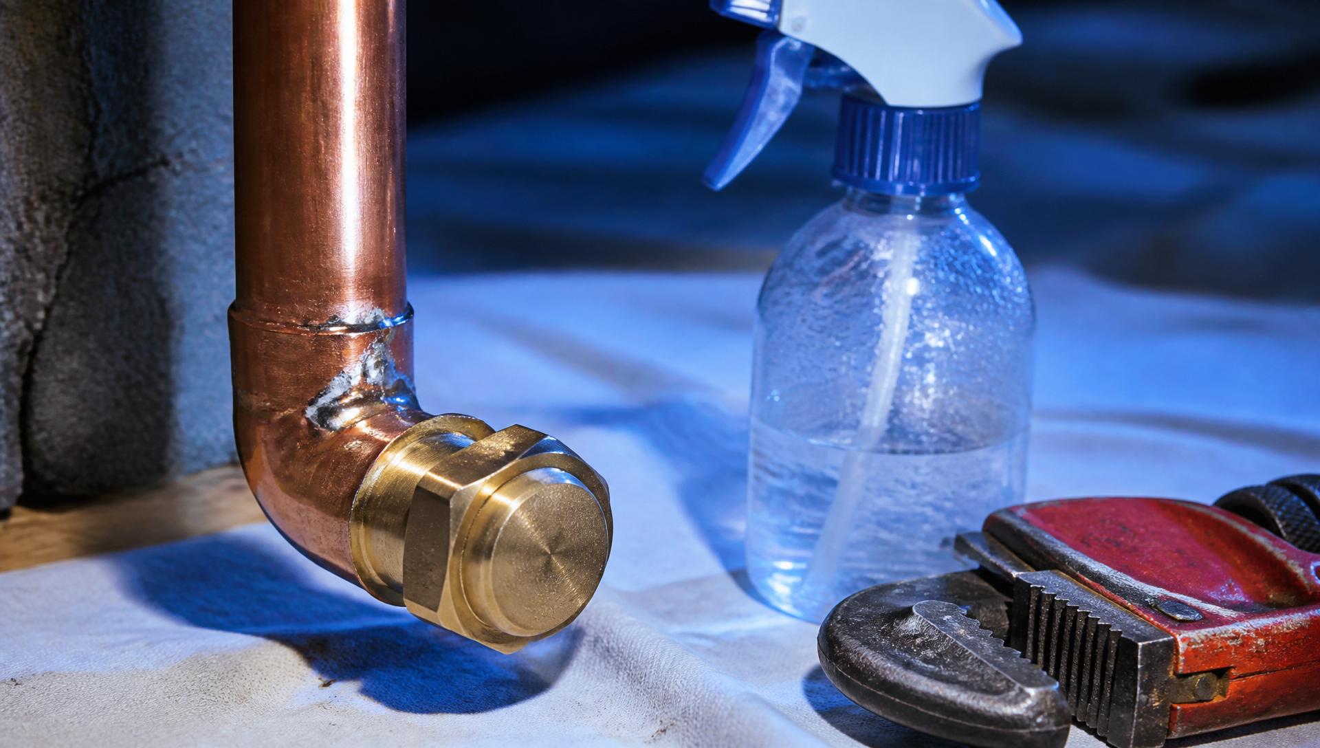 Gas Pipe Capping in Offerton - Copper gas pipe end capped with a brass compression fitting